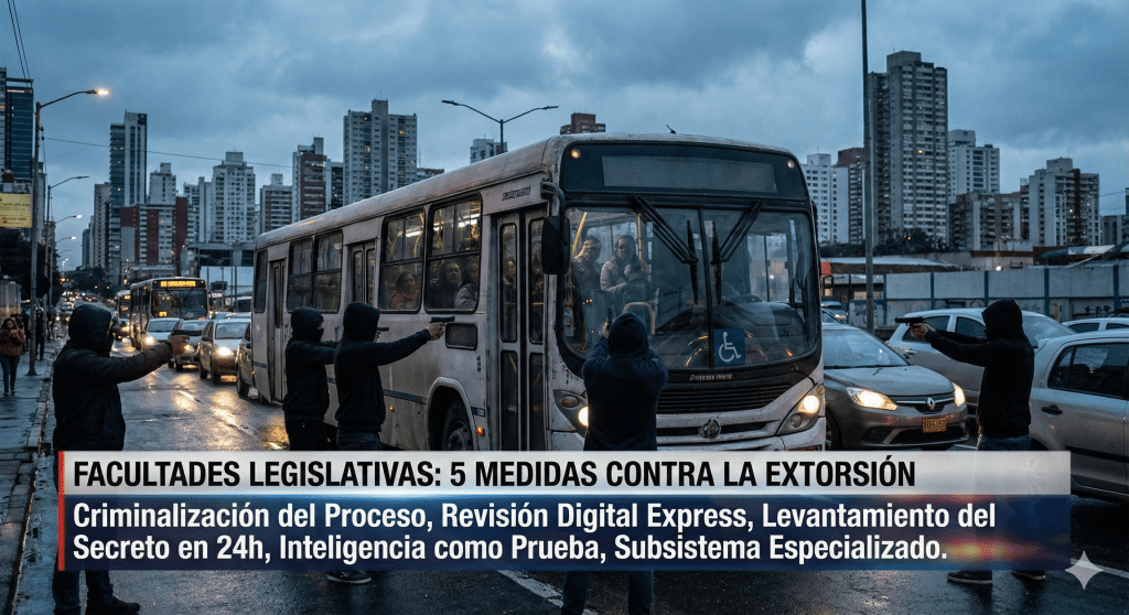 Facultades legislativas: 5 medidas contra la&nbsp;extorsión